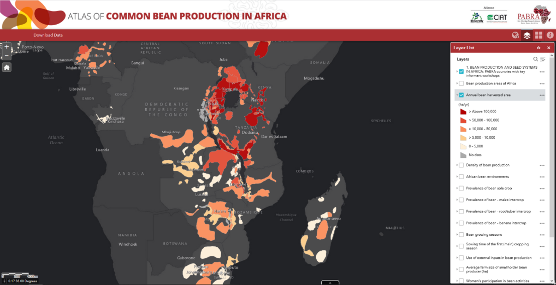 New digital Atlas flags higher temperatures as key threat to bean production in Africa